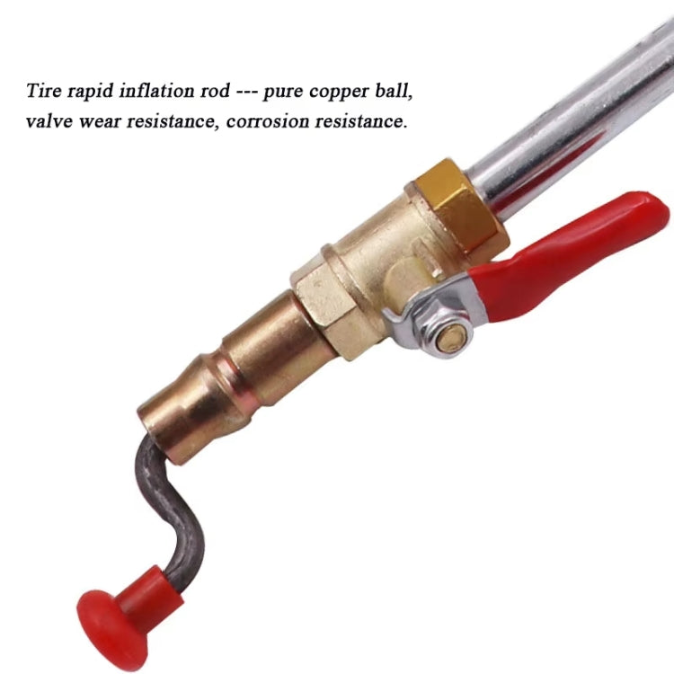 Asta di gonfiaggio rapido a manovella per pneumatici per auto Asta di riempimento aria universale, Without Meter, With Meter
