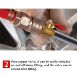 Asta di gonfiaggio rapido a manovella per pneumatici per auto Asta di riempimento aria universale, Without Meter, With Meter