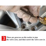 Asta di gonfiaggio rapido a manovella per pneumatici per auto Asta di riempimento aria universale, Without Meter, With Meter