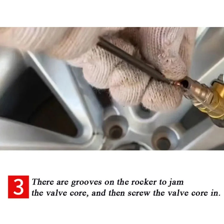 Asta di gonfiaggio rapido a manovella per pneumatici per auto Asta di riempimento aria universale, Without Meter, With Meter