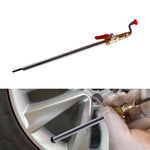 Asta di gonfiaggio rapido a manovella per pneumatici per auto Asta di riempimento aria universale, Without Meter, With Meter