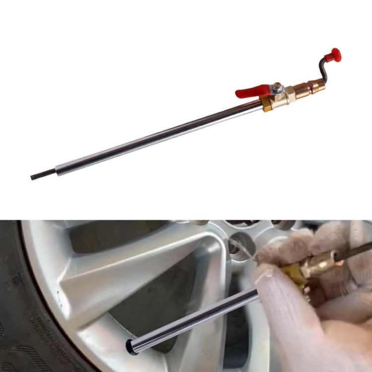 Asta di gonfiaggio rapido a manovella per pneumatici per auto Asta di riempimento aria universale, Without Meter, With Meter