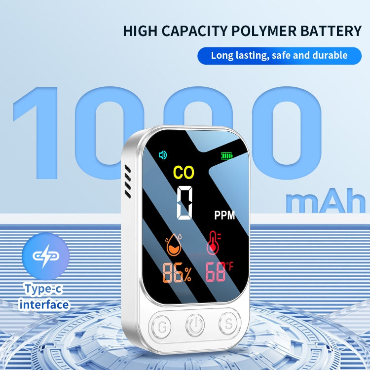 Rilevatore portatile di monossido di carbonio 3 in 1