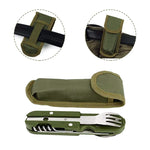 SY-FT008 7 in 1 Multifunzionale Campeggio Esterno Portatile Pieghevole Stoviglie Combinazione