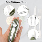 SY-FT008 7 in 1 Multifunzionale Campeggio Esterno Portatile Pieghevole Stoviglie Combinazione