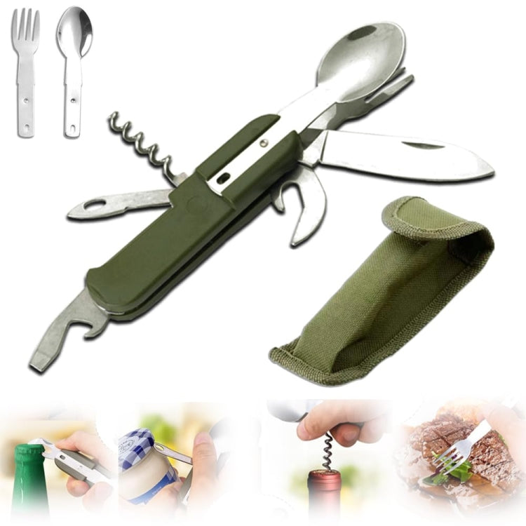 SY-FT008 7 in 1 Multifunzionale Campeggio Esterno Portatile Pieghevole Stoviglie Combinazione