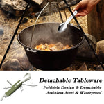 SY-FT008 7 in 1 Multifunzionale Campeggio Esterno Portatile Pieghevole Stoviglie Combinazione