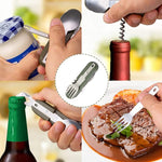 SY-FT008 7 in 1 Multifunzionale Campeggio Esterno Portatile Pieghevole Stoviglie Combinazione
