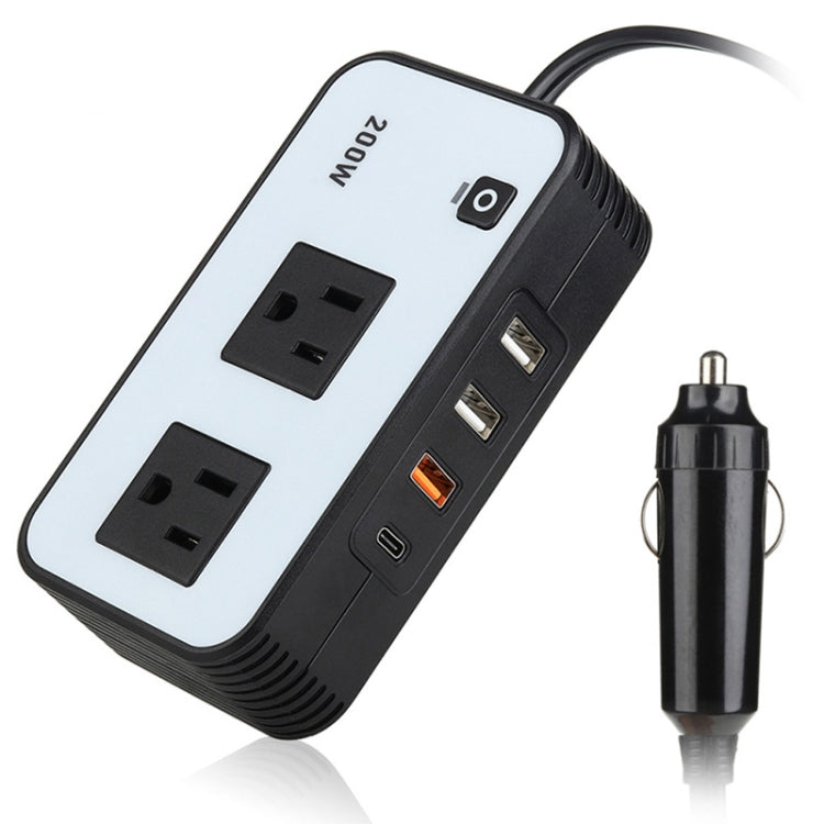 Convertitore di potenza per presa di corrente per auto inverter da 200 W, US Plug