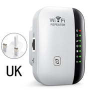 Ripetitore WIFI wireless da 300 Mbps, amplificatore di segnale di percorso 2.4G, versione a 7 luci, US Plug, EU Plug, UK Plug, AU Plug
