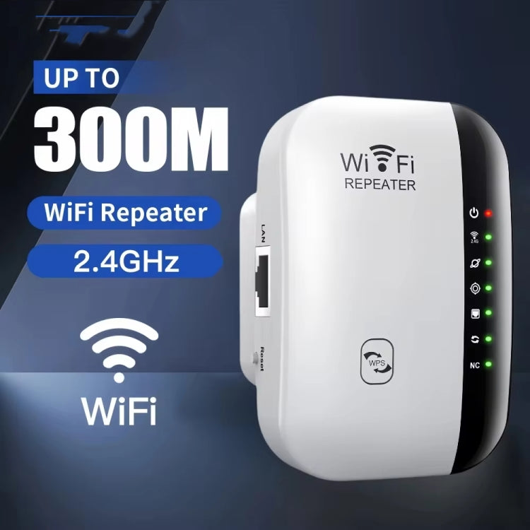 Ripetitore WIFI wireless da 300 Mbps, amplificatore di segnale di percorso 2.4G, versione a 7 luci, US Plug, EU Plug, UK Plug, AU Plug