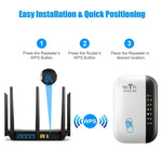 Ripetitore WIFI wireless da 300 Mbps, amplificatore di segnale di percorso 2.4G, versione a 7 luci, US Plug, EU Plug, UK Plug, AU Plug