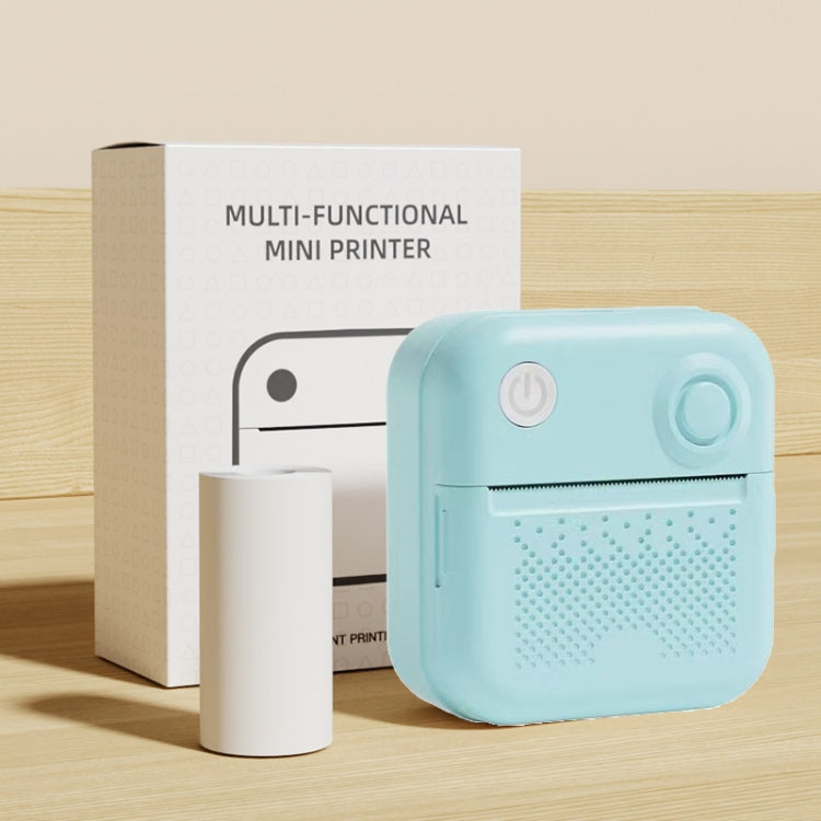 Stampante per etichette mini 200DPI Stampante termica senza inchiostro in bianco e nero con 1 rotolo di carta da stampa