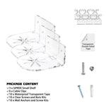 Set 3 staffe da parete in acrilico per baby monitor