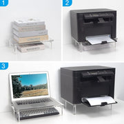 Supporto rialzato per computer portatile/stampante in acrilico da tavolo, YX136