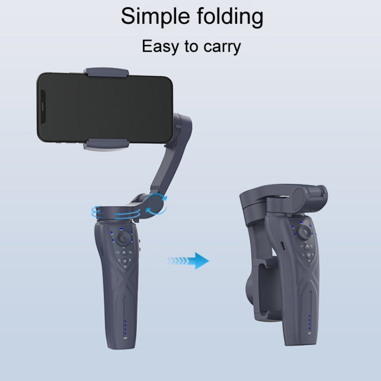 Desiontal F12 Stabilizzatore portatile pieghevole a tre assi Gimbal per telefono cellulare con tracciamento facciale AI, F12 (Black)
