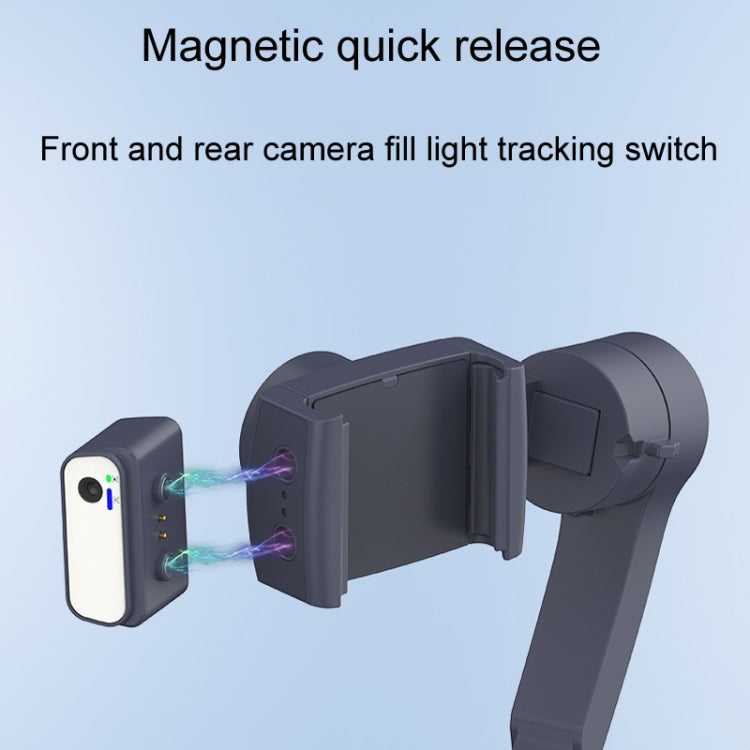 Desiontal F12 Stabilizzatore portatile pieghevole a tre assi Gimbal per telefono cellulare con tracciamento facciale AI, F12 (Black)