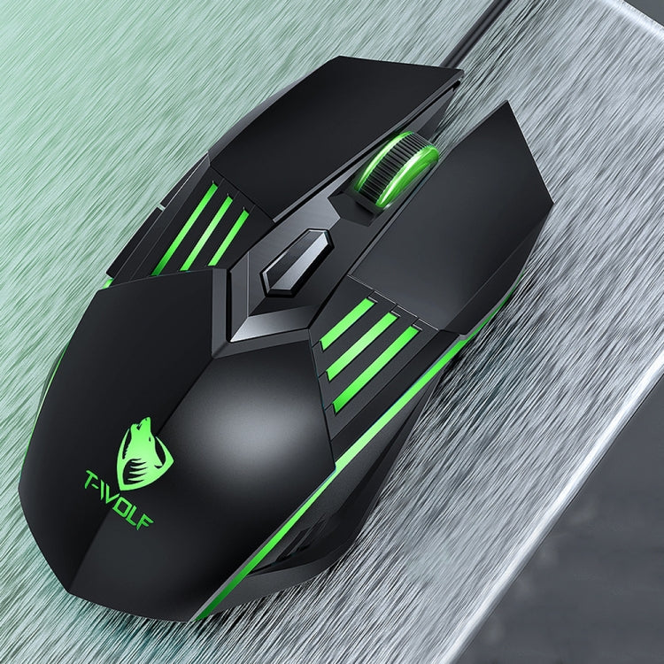 T-WOLF G560 6 tasti Cool Breathing Light Gaming Mouse cablato Mouse meccanico silenzioso da ufficio
