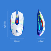 T-WOLF G560 6 tasti Cool Breathing Light Gaming Mouse cablato Mouse meccanico silenzioso da ufficio