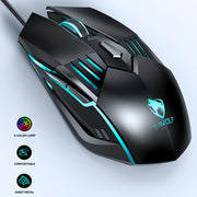 T-WOLF G560 6 tasti Cool Breathing Light Gaming Mouse cablato Mouse meccanico silenzioso da ufficio