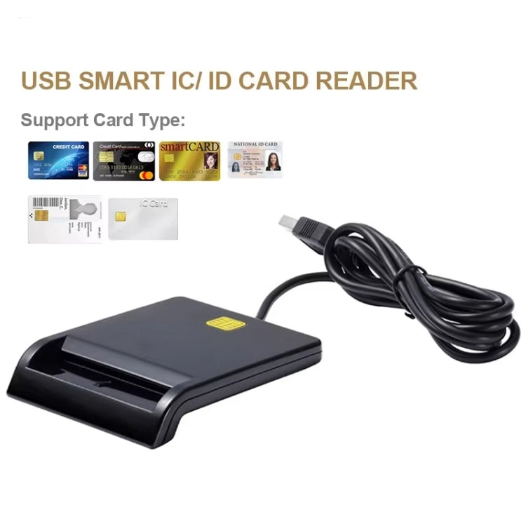 Lettore intelligente di schede IC USB 2.0 / carte bancarie / carte d'identità / schede SD, XJF-607