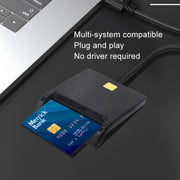 Lettore intelligente di schede IC USB 2.0 / carte bancarie / carte d'identità / schede SD, XJF-607