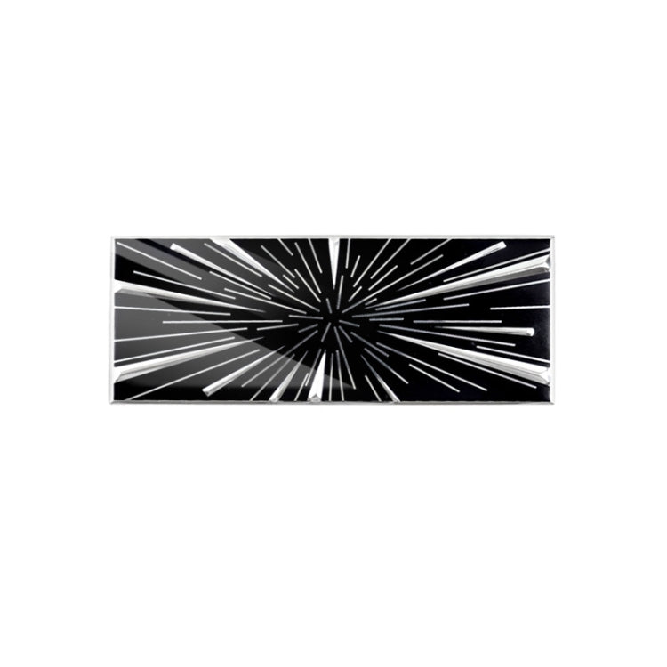 Per etichetta posteriore decorazione auto Tesla Model 3/Y 2024, Time Tunnel Label Metal, PLAID Tail Label Sticker