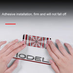 Per etichetta posteriore decorazione auto Tesla Model 3/Y 2024, Time Tunnel Label Metal, PLAID Tail Label Sticker