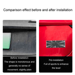 Per etichetta posteriore decorazione auto Tesla Model 3/Y 2024, Time Tunnel Label Metal, PLAID Tail Label Sticker