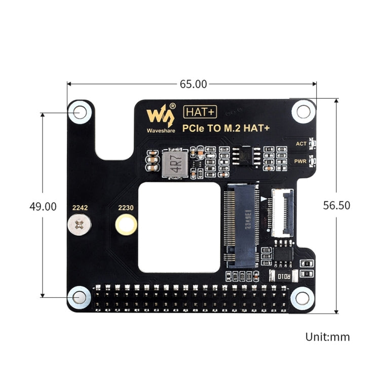 Waveshare per Raspberry Pi 5 Adattatore PCIe a M.2, protocollo NVMe SSD M.2, Basic Kit, Basic Kit + 128GB, Basic Kit + 256GB