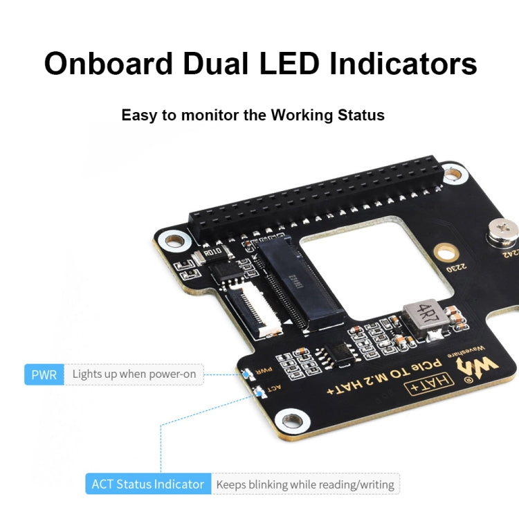 Waveshare per Raspberry Pi 5 Adattatore PCIe a M.2, protocollo NVMe SSD M.2, Basic Kit, Basic Kit + 128GB, Basic Kit + 256GB