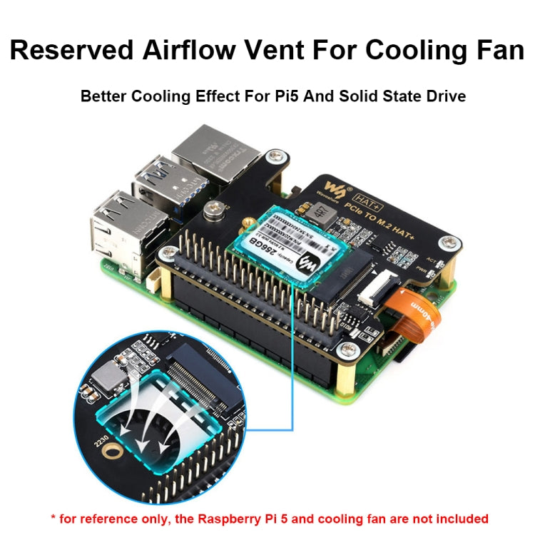 Waveshare per Raspberry Pi 5 Adattatore PCIe a M.2, protocollo NVMe SSD M.2, Basic Kit, Basic Kit + 128GB, Basic Kit + 256GB