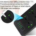 Multipresa con protezione anti-fulmine 6 prese 4 USB 2 PD