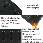 Protezione da sovraccarico anti-fulmine 4USB+2PD+6 fori presa, Black EU Plug, Black US Plug, Black UK Plug, White EU Plug, White US Plug, White UK Plug