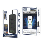 Multipresa con protezione anti-fulmine 6 prese 4 USB 2 PD