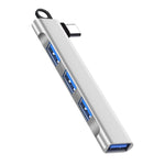 Stazione di docking wireless Side Plug 4 in 1 Hub per cavi per computer multifunzionali, Type-C 3.0 Silver, Type-C 3.0 Gray, USB 3.0 Silver, USB 3.0 Gray