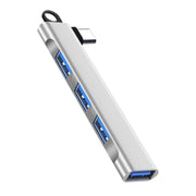 Stazione di docking wireless Side Plug 4 in 1 Hub per cavi per computer multifunzionali, Type-C 3.0 Silver, Type-C 3.0 Gray, USB 3.0 Silver, USB 3.0 Gray