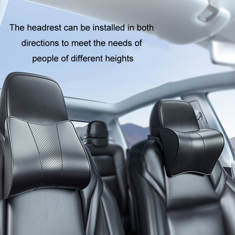 Per poggiatesta in memory foam per Tesla Model 3/Y, Microfiber, Leather, Cloth