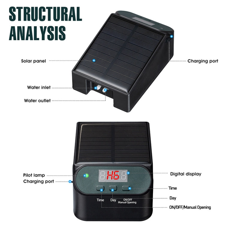 Dispositivo di irrigazione intelligente automatico solare temporizzato e controllato senza fili