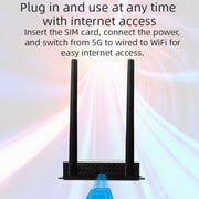 Router wireless 4G con antenna di estensione staccabile, rete di monitoraggio LTE, hotspot WiFi, spina UE, LT210B
