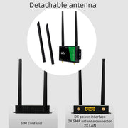 Router wireless 4G con antenna di estensione staccabile, rete di monitoraggio LTE, hotspot WiFi, spina UE, LT210B