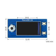 Waveshare 19340 per Raspberry Pi Pico 1.14 pollici 65K colori LCD Display Module, 1.14inch LCD