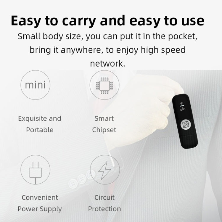 Router wireless con dongle WiFi 4G UFI LTE, router NIC plug-in, Global Edition, U6