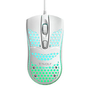 T-WOLF V15 Honeycomb Wired USB Gaming Mouse with RGB Lighting Ergonomic Hollow Design for PC Office Home Use