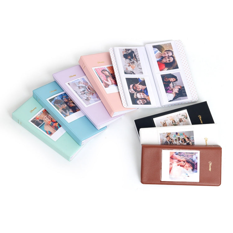 Album fotografico da 5 pollici da 64 pezzi, White, Black, Light Blue, Brown, Green, Pink, Blue, Purple