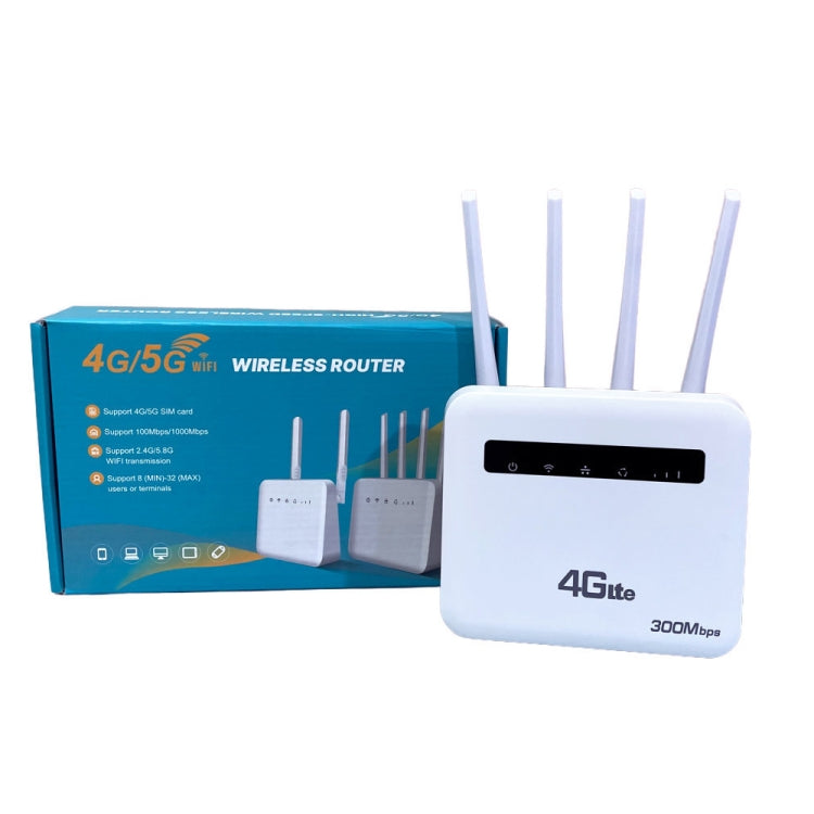 Router wireless 4G CPE WiFi6 Plug-in, hotspot wireless a doppia porta, spina UE, For European / Asian / African