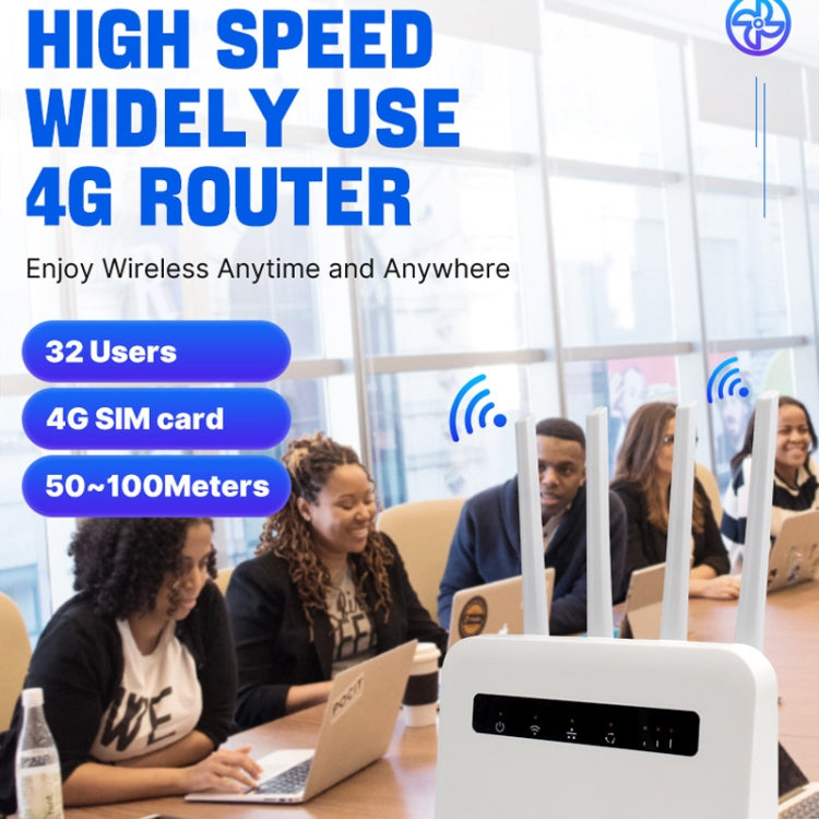 Router wireless 4G CPE WiFi6 Plug-in, hotspot wireless a doppia porta, spina UE, For European / Asian / African