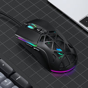 Mouse cablato da gioco T-WOLF G520 a 7 tasti RGB Marquee Honeycomb Hollow