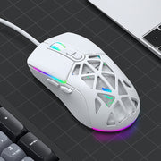 Mouse cablato da gioco T-WOLF G520 a 7 tasti RGB Marquee Honeycomb Hollow