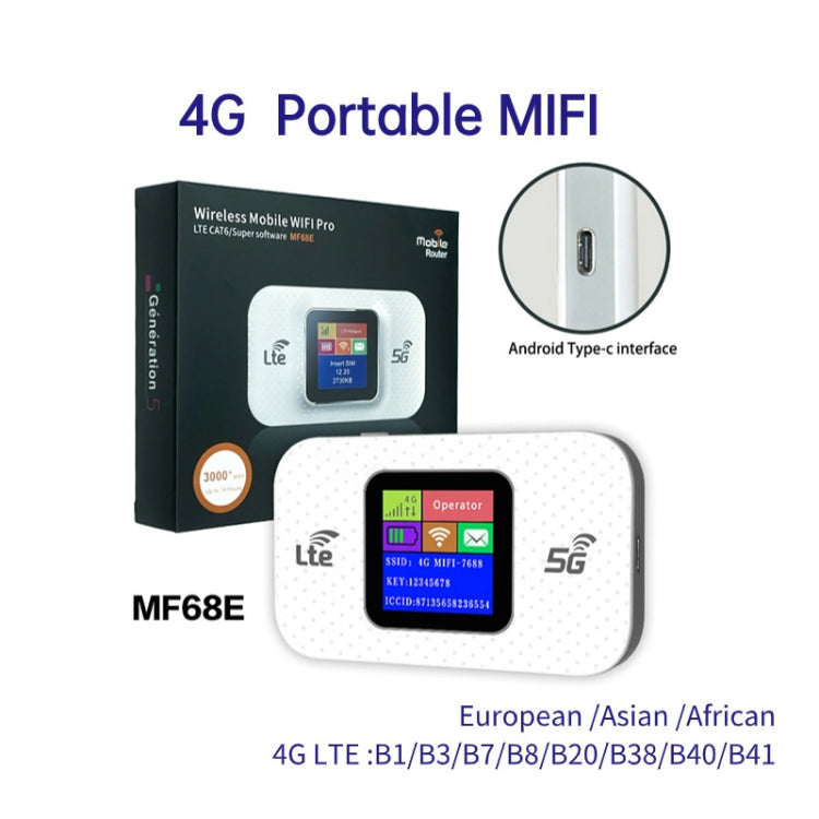 Router wireless WiFi portatile per auto 4G Mobile WiFi Plug-in, MF68E-LCD Eurasian Version